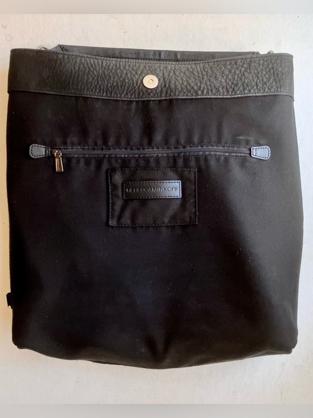 Rebecca Minkoff Purse Moto Crossbody Shoulder Hobo Bag Black Leather - Picture 9 of 10